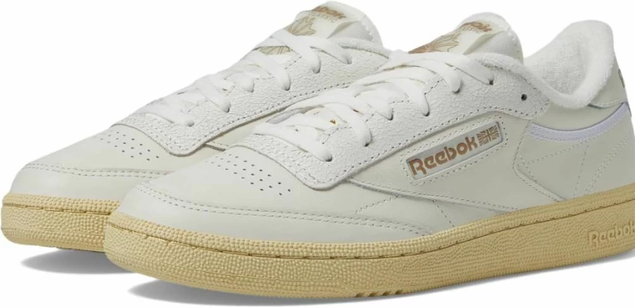 Reebok Women's Club C 85 Vintage White Leather Sneakers for Comfort and Style