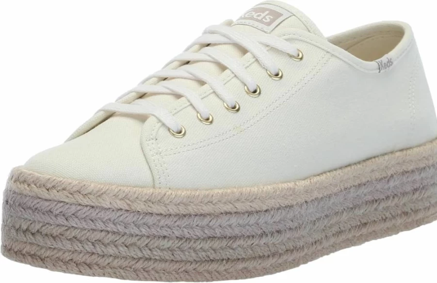 Keds Women's Triple Up Sneaker - Classic White Low-Top Lace-Up Comfort Shoes