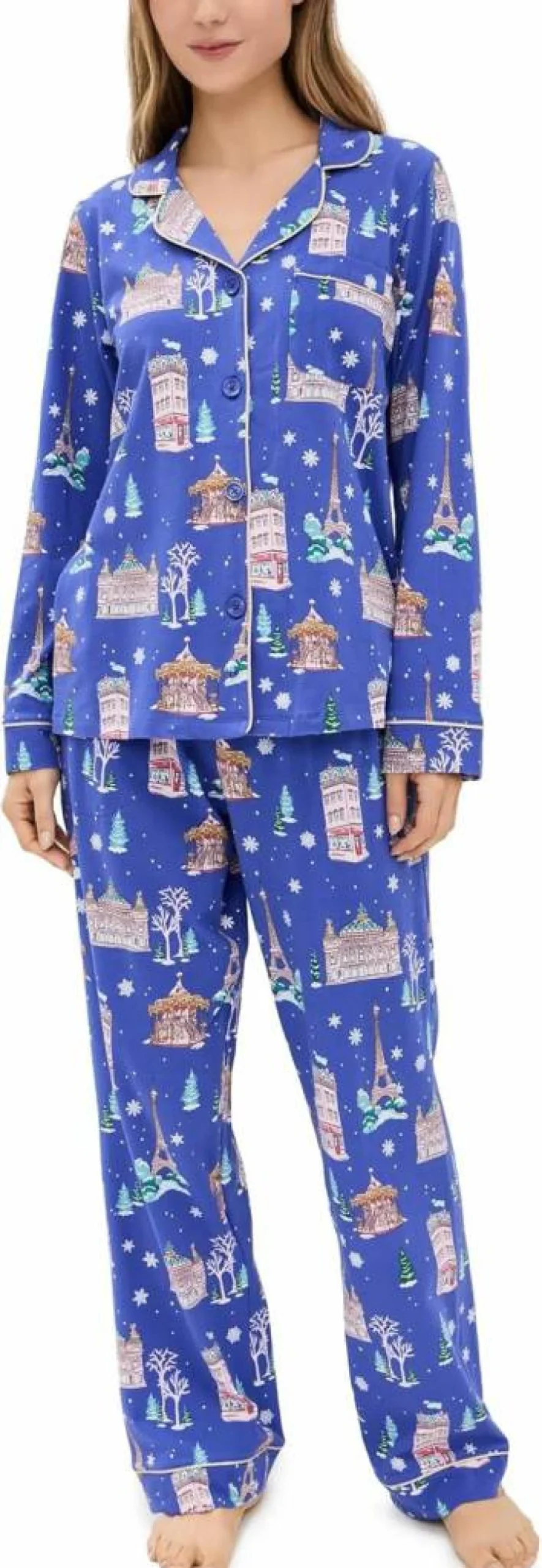 BedHead Pajamas Women's Cotton Long Sleeve Pajama Set - Soft Knit Sleepwear for Women