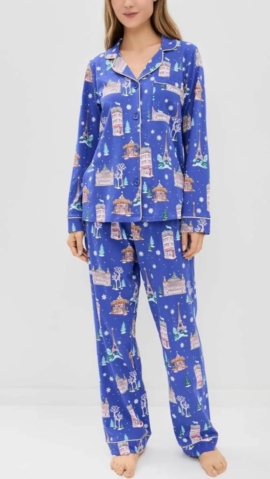 BedHead Pajamas Women's Cotton Long Sleeve Pajama Set - Soft Knit Sleepwear for Women