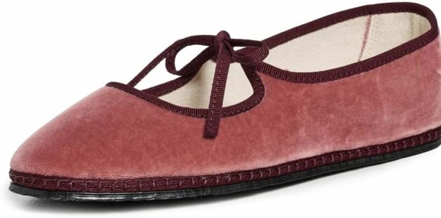 ViBi VENEZiA Women's Velvet Mary Jane Flats - Brigitte Style Comfortable Ballet Shoes
