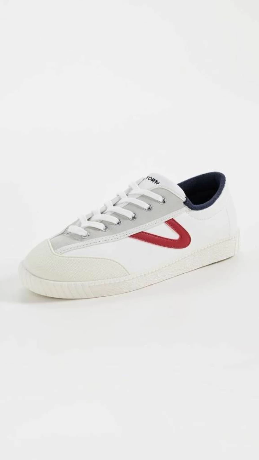 TRETORN Women's Nylite Vintage Lace-Up Sneakers - Classic White Canvas Shoes for Casual Comfort