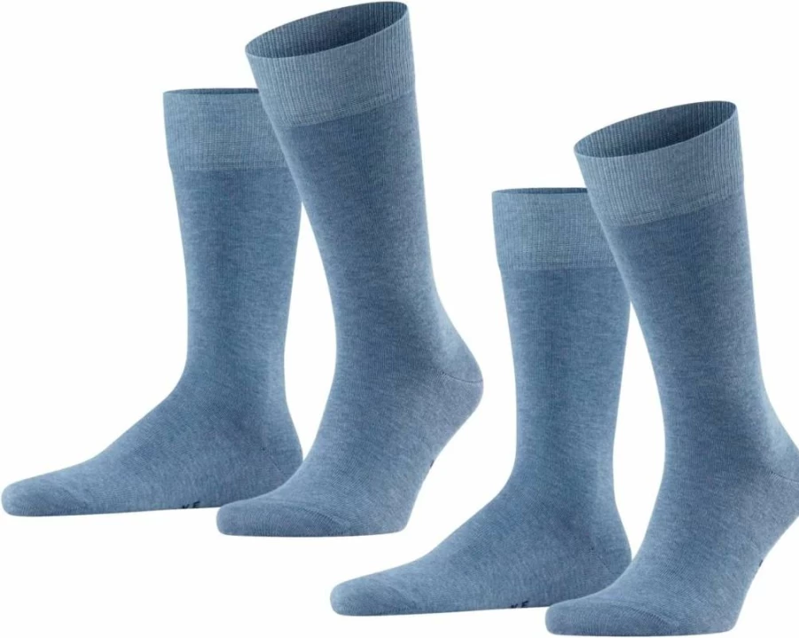 FALKE Men's Happy 2-Pack Striped Dress Socks for Business Casual Wear