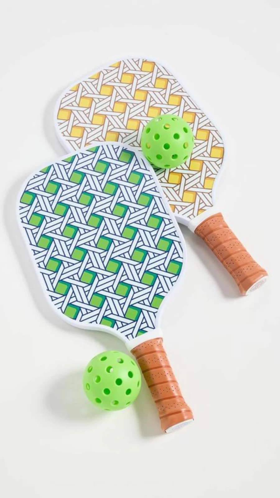 Jonathan Adler Women's Basketweave Pickleball Paddle Set with Premium Case - Stylish & Durable Pickleball Gear for Women