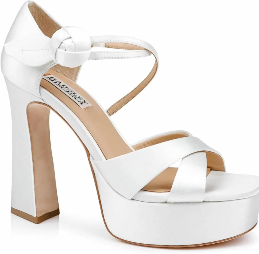 Badgley Mischka Jayleen Women's Chunky Heel Platform Sandals - Stylish High Block Heel Summer Shoes