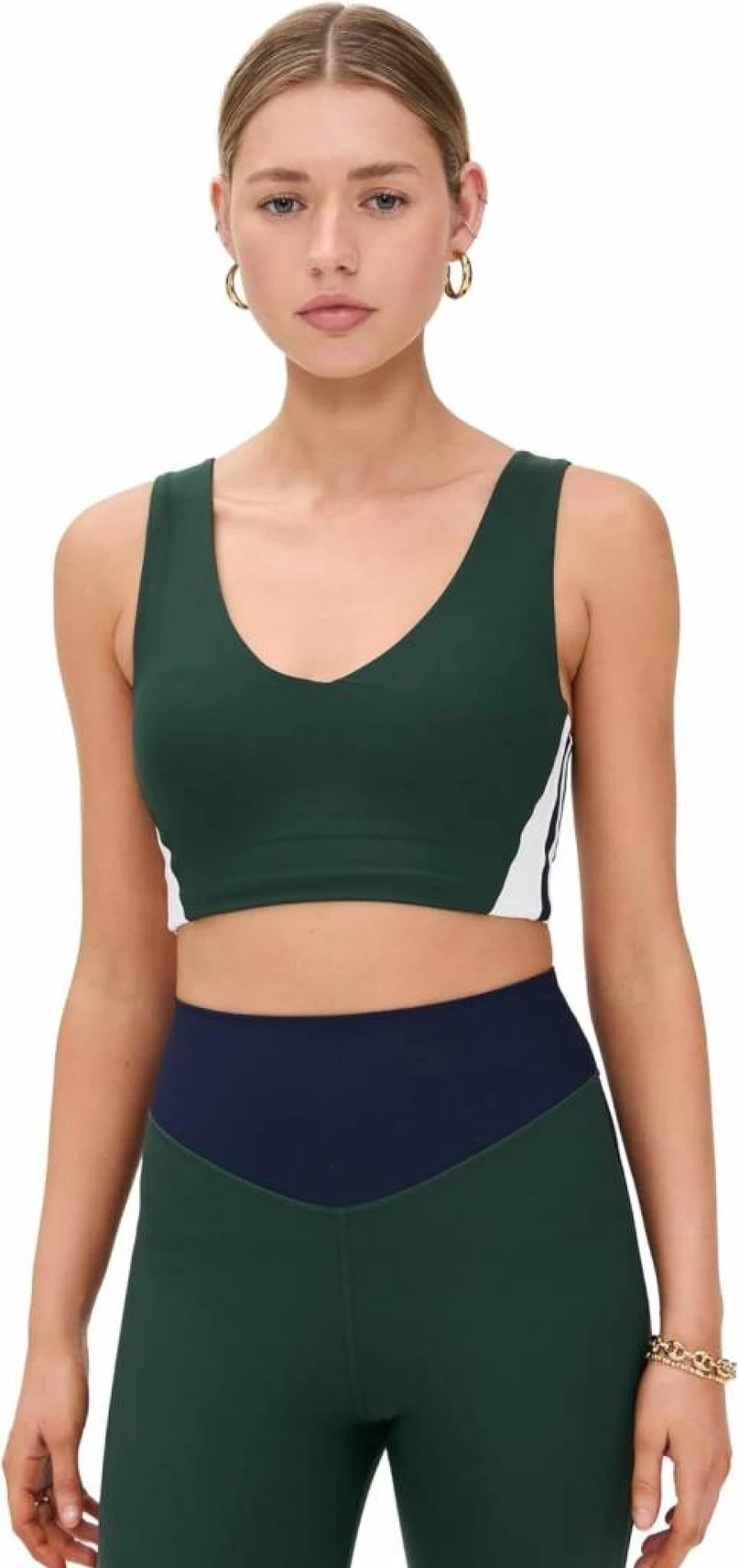 The Upside Women's Playoff Isaac V-Neck Sports Bra - Comfortable & Styletic Activewear Top