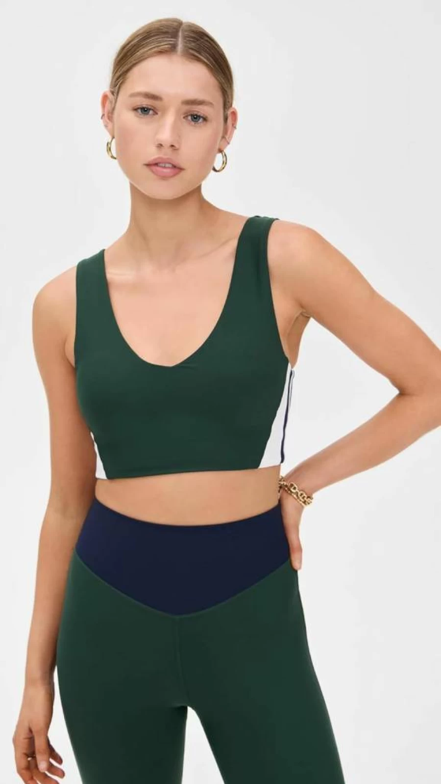 The Upside Women's Playoff Isaac V-Neck Sports Bra - Comfortable & Styletic Activewear Top