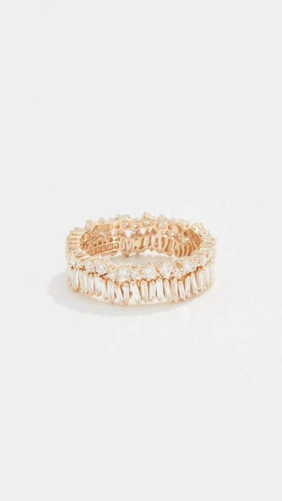Suzanne Kalan 18K Gold Diamond Fireworks Double Band Ring for Women