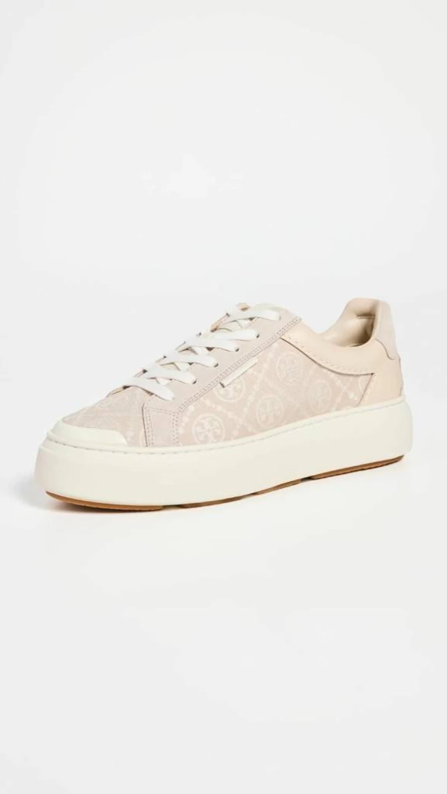 Tory Burch Women's T Monogram Ladybug Sneakers - Fashionable White Leather Athletic Shoes with Embroidered Bug Detail