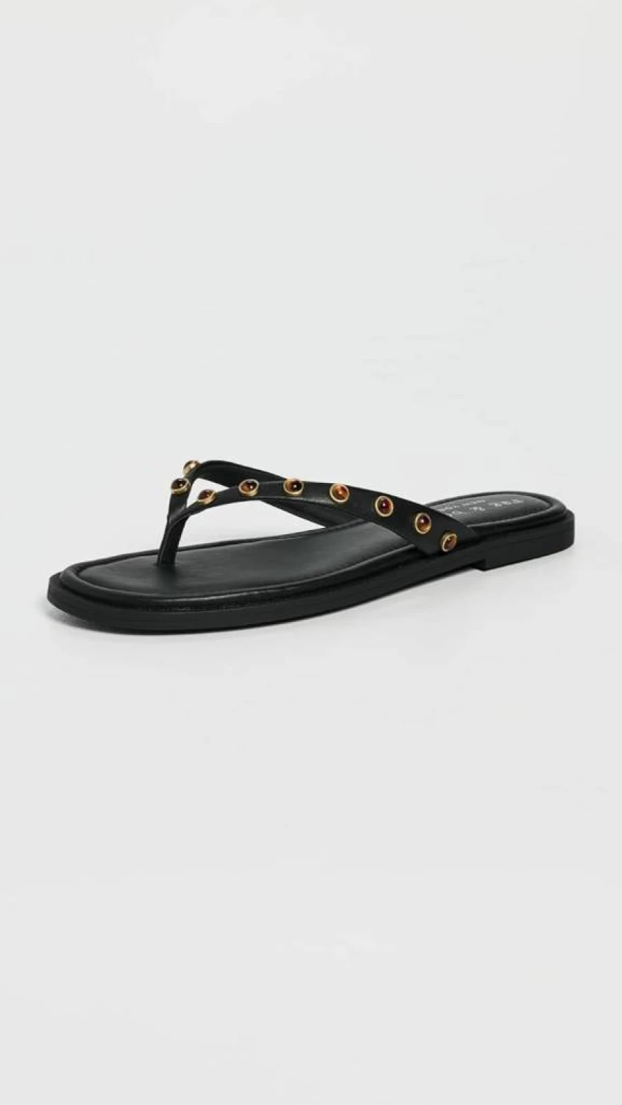 Rag & Bone Women's Cabochon Gianna Thong Sandals – Stylish Leather Flip Flops for Women