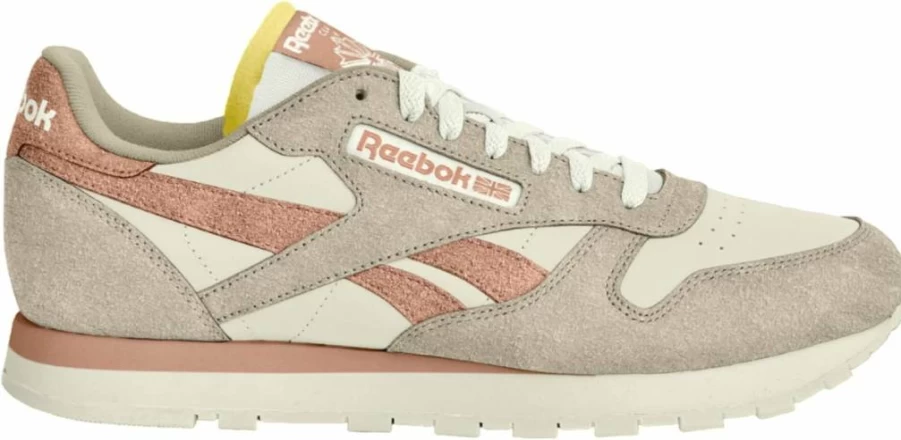 Reebok Women's Classic Leather Sneakers - Retro White Low-Top Comfortable Casual Shoes