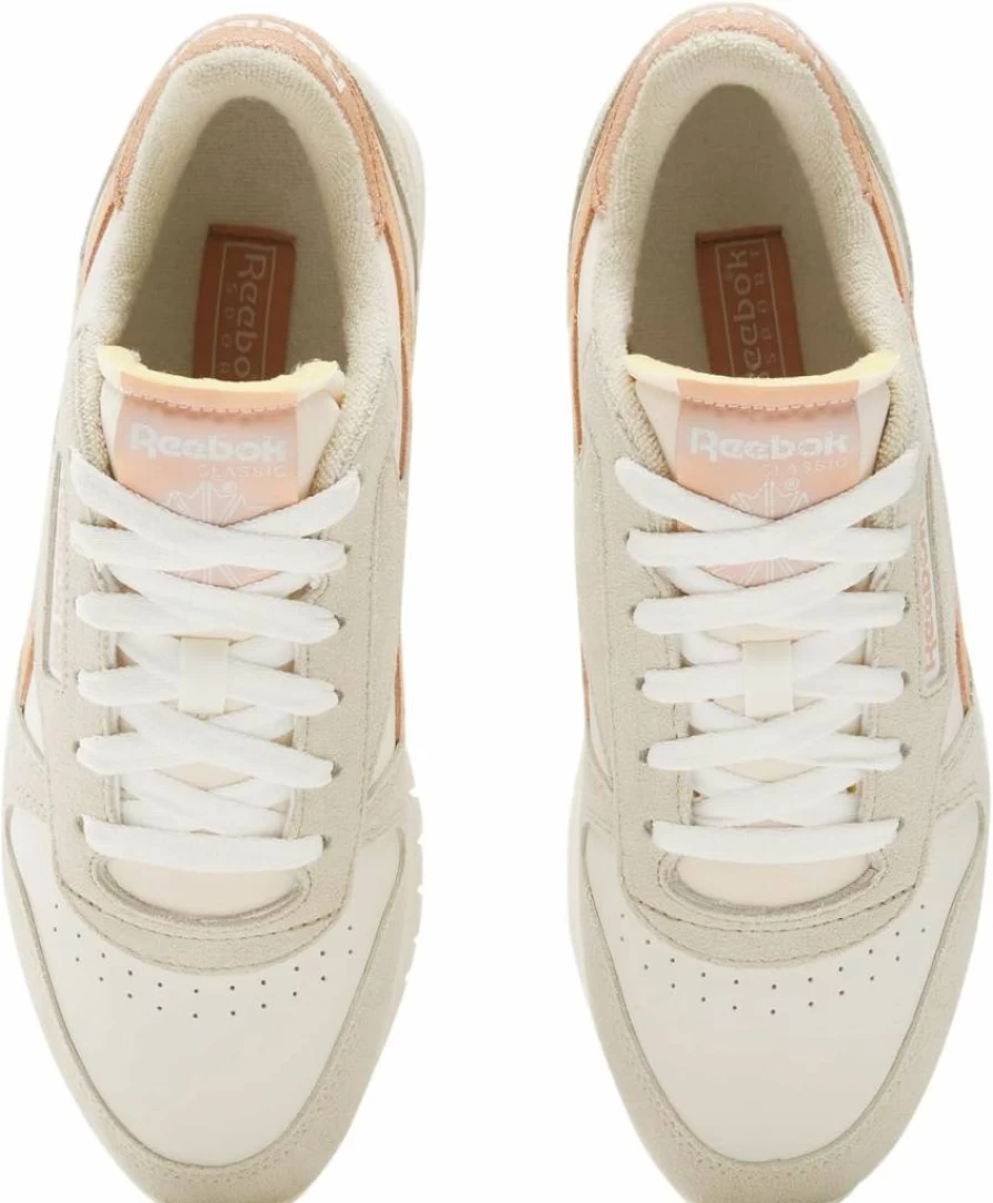 Reebok Women's Classic Leather Sneakers - Retro White Low-Top Comfortable Casual Shoes