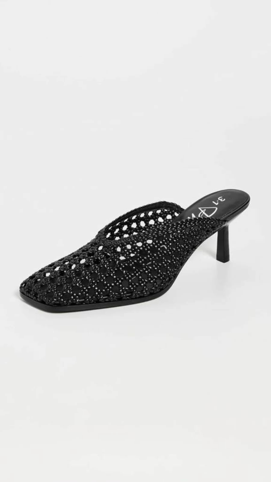 3.1 Phillip Lim Women's ID Macrame Mules with Teardrop Heel - Stylish Open-Toe Slide Sandals
