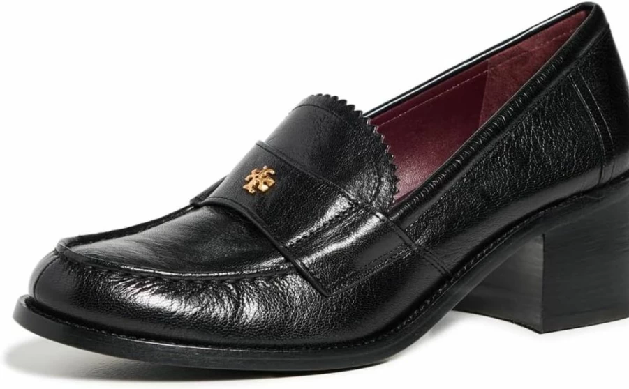 Tory Burch Women's 55mm Heel Loafers Classic Leather Slip-On Shoes for Women