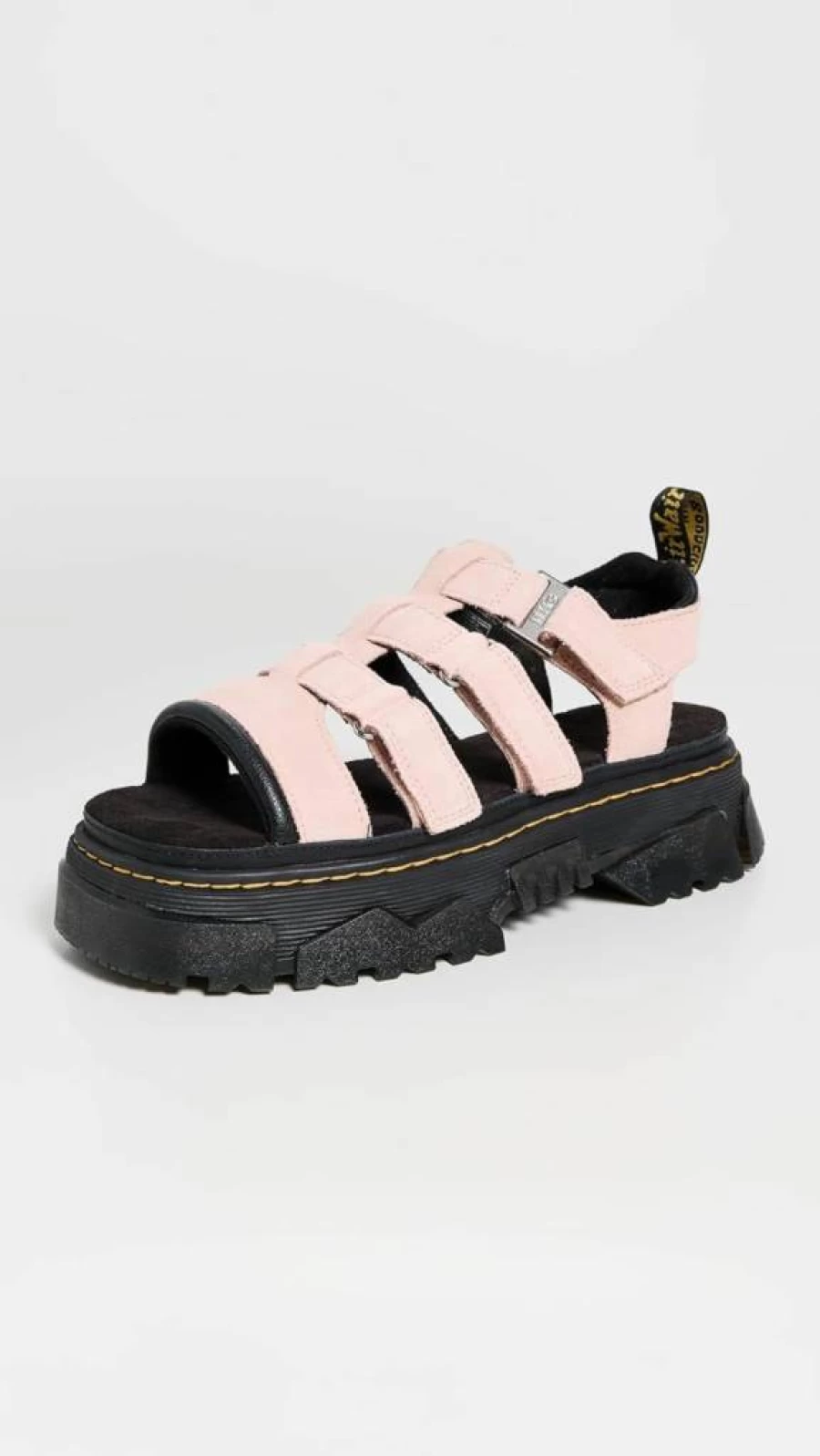 Dr. Martens Women's Mattison 3-Strap Leather Sandals | Chunky Platform Slide Sandals for Women