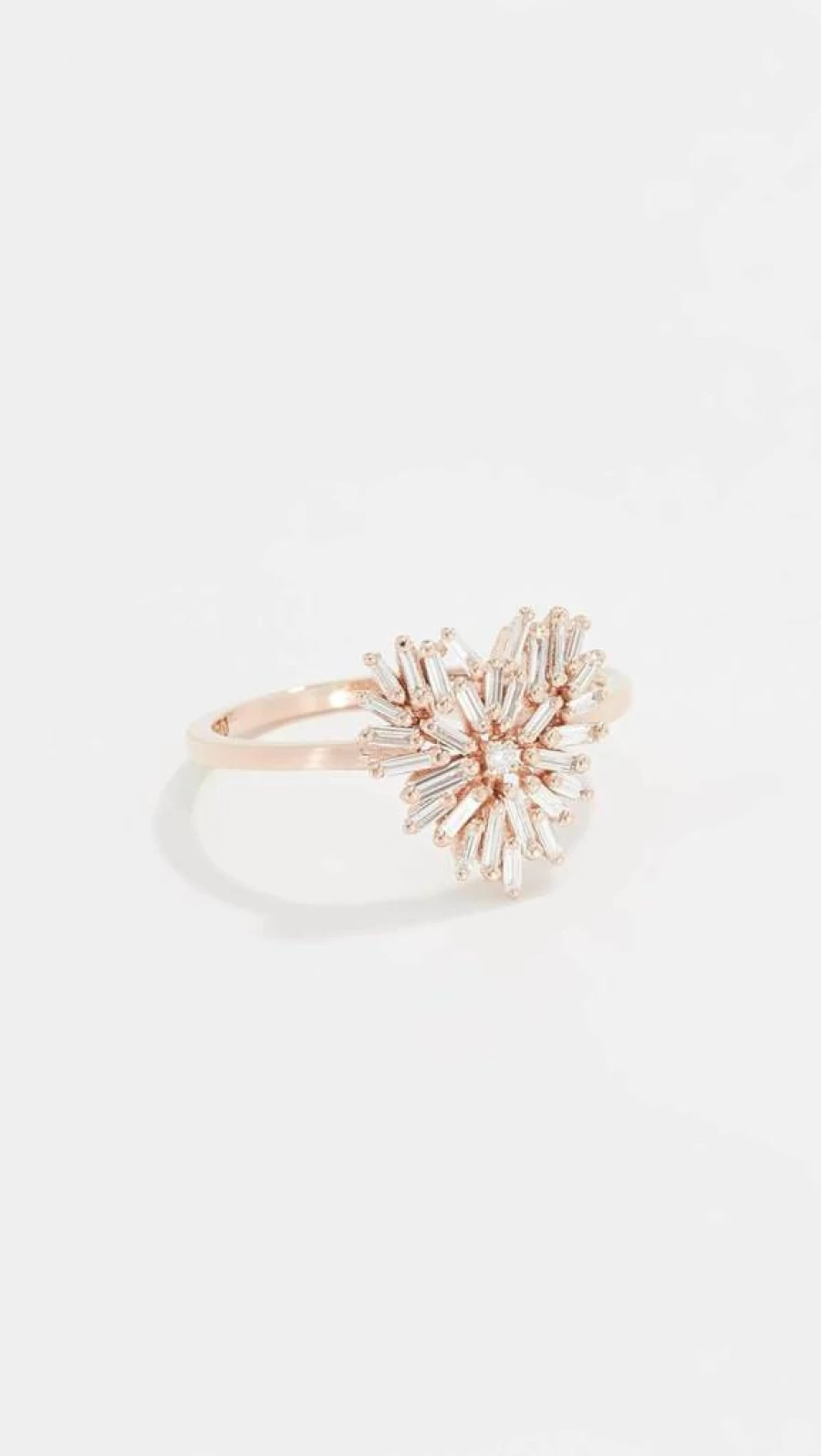 Suzanne Kalan 18K Gold Mini Heart Ring for Women - Elegant Diamond Accent Jewelry