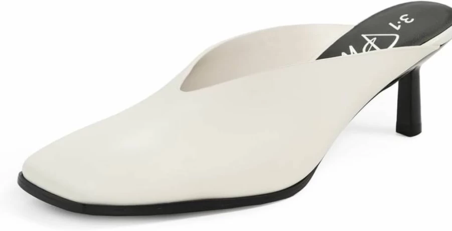 3.1 Phillip Lim Women's ID Mules with Teardrop Heel - Elegant Designer Slip-On Shoes for Women