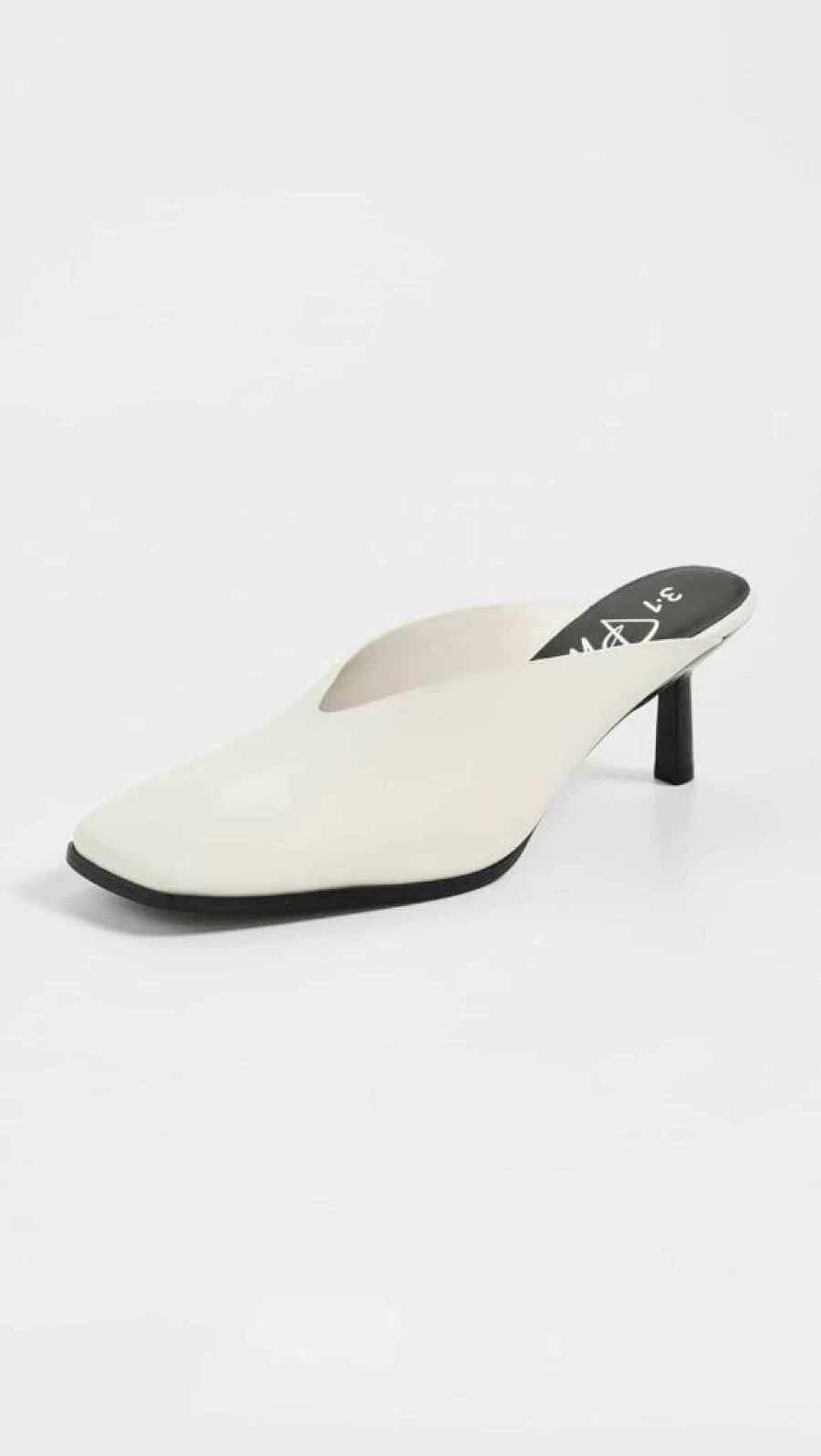 3.1 Phillip Lim Women's ID Mules with Teardrop Heel - Elegant Designer Slip-On Shoes for Women