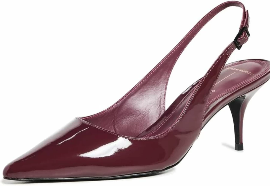 Black Suede Studio Women's 65mm Heel Alloy Toe Pump Shoes - Elegant High Heel Pumps for Women