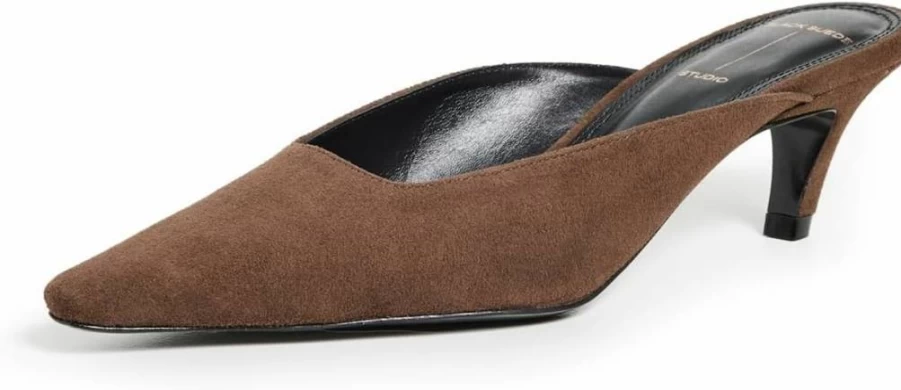 Black Suede Studio Women's Logan 50mm Heel Suede Pumps - Elegant Comfort Shoes for Women