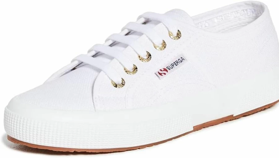 Superga Women's 2750 Cotu Classic Canvas Sneakers - Vintage-Inspired Low-Top White Casual Shoes