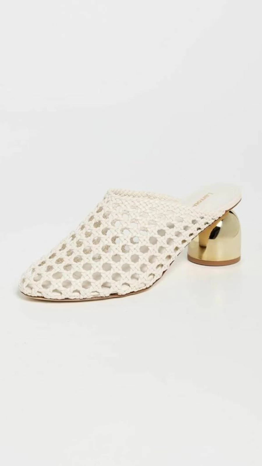 Larroude Women's Dew Drop Macrame Mules - Boho Chic Slide Sandals with Knit Detail