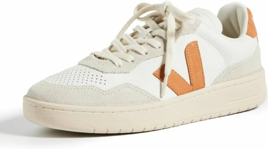 Veja Women's V-90 Vegan Leather Sneakers – Sustainable White Eco-Friendly Fashion Shoes