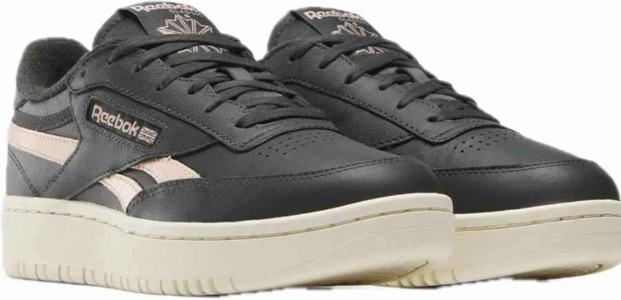 Reebok Women's Club C Double Vintage Sneaker - Classic White Leather Low-Top Tennis Shoes for Women