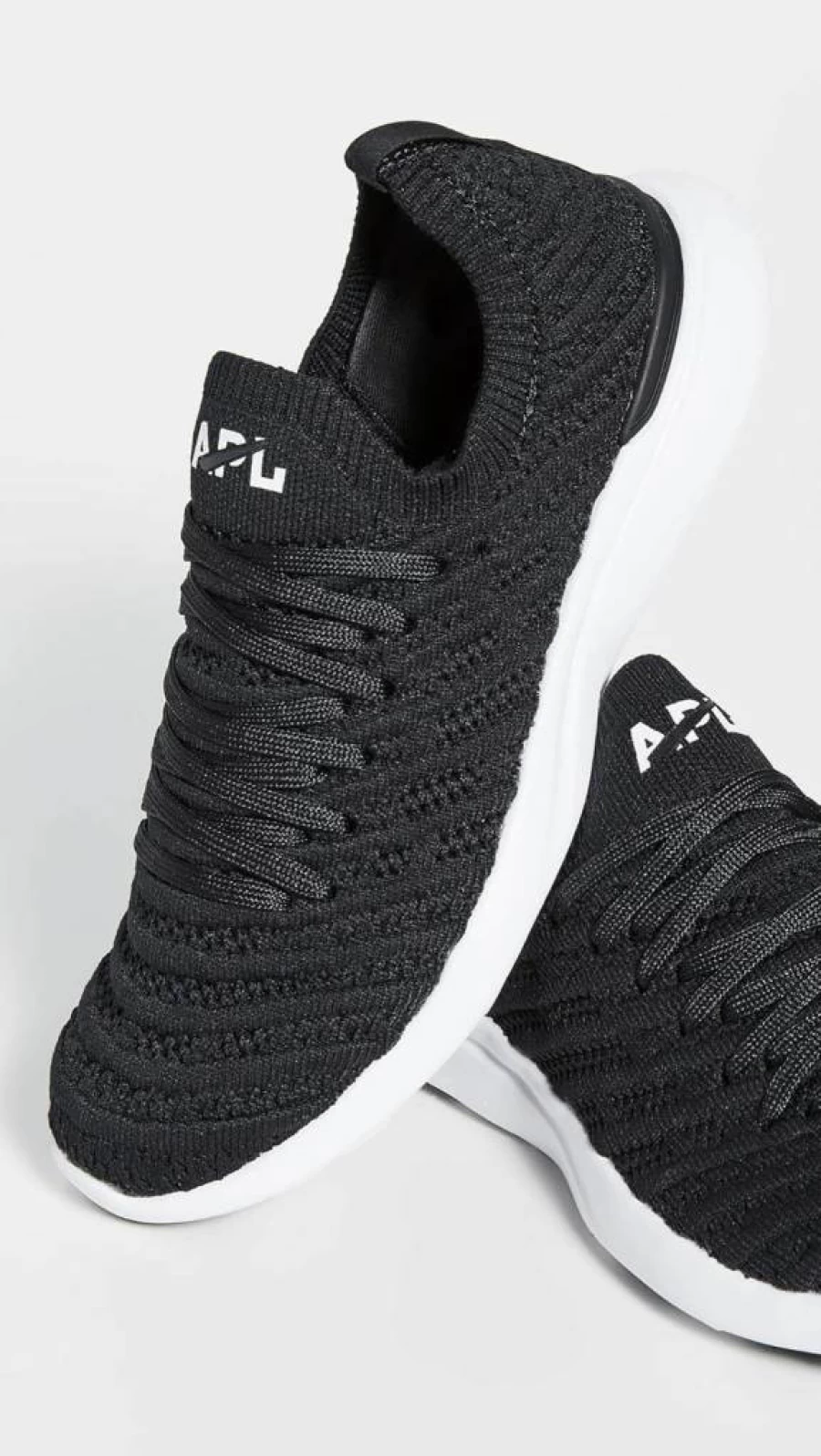 APL TechLoom Wave Women's Sneakers - Black & White Running Shoes Size 7 US Medium