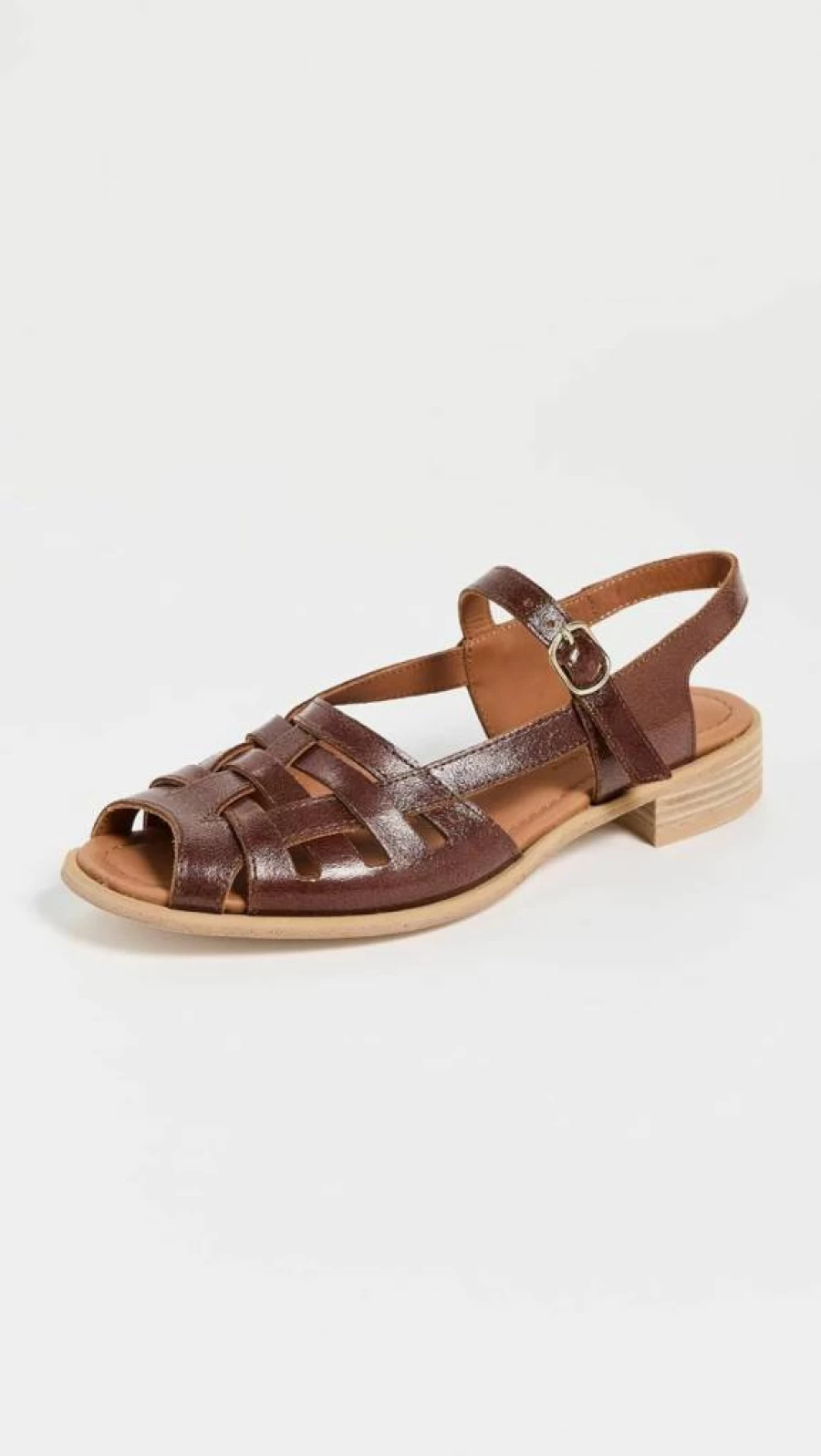 Naguisa Women's Manto Flat Sandals – Comfortable Leather Summer Slide Shoes for Women