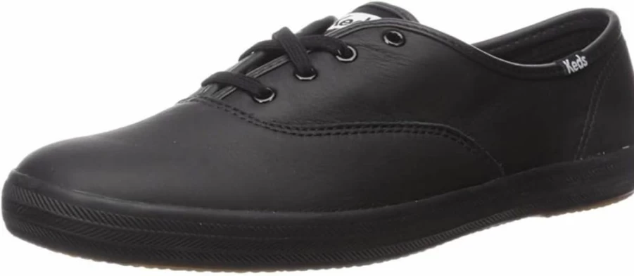 Keds Women's Champion Leather Sneakers - Classic White Lace-Up Casual Shoes for Women