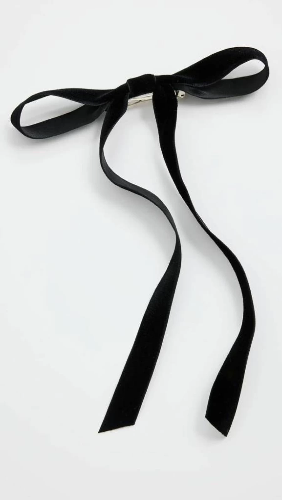 Jennifer Behr Aida Velvet Hair Bow Barrette for Women - Black Velvet Hair Clip, Elegant Bow Barrettes, 1 Count